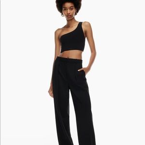 Babaton Sculpt Knit One-Shoulder Cropped Tank